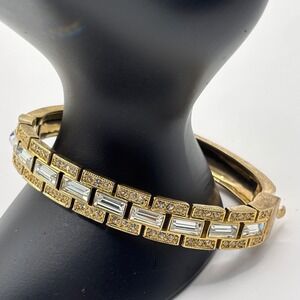 GIVENCHY Gold Tone Crystal Bracelet